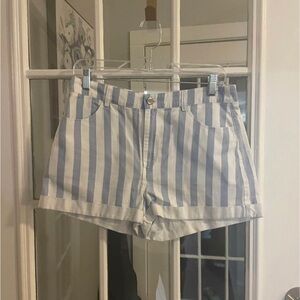 Blue/white stripe Forever 21 shorts